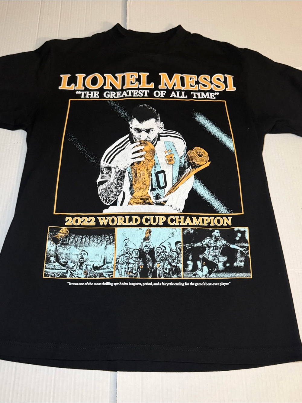 Shaka Wear Lionel Messi World Champions GOAT tee shirt Men’s Size Large